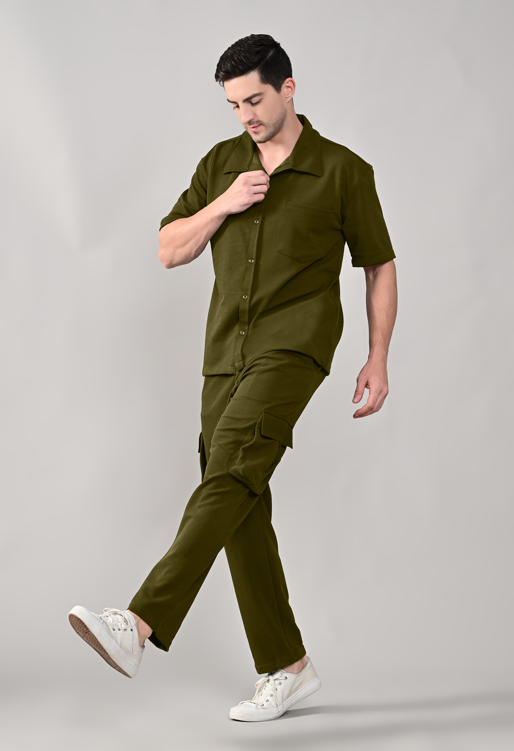 Olive Green Co-ord Set for Men