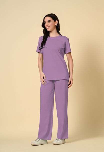 Lavender lounge wear Co-ord set - FLIQ