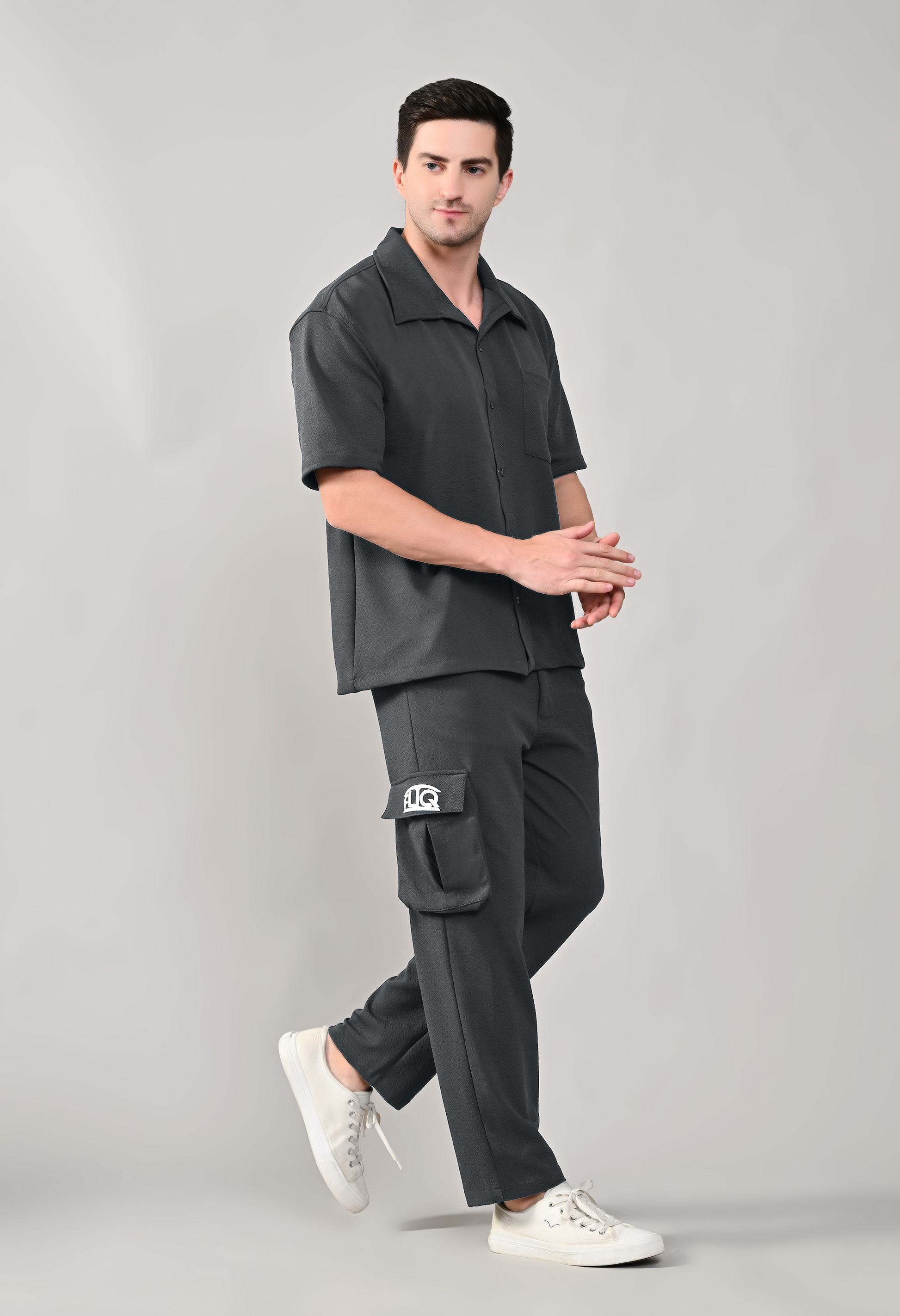 Grey Color Co-ord Set for Men