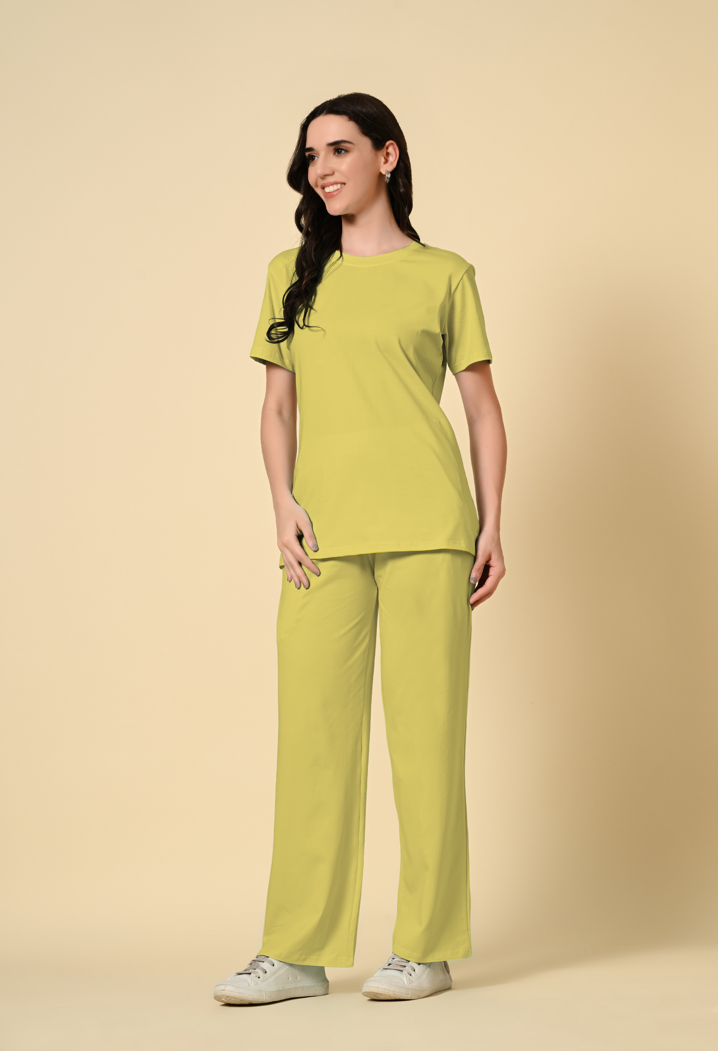 Lemon Grass lounge wear Co-ord set - FLIQ