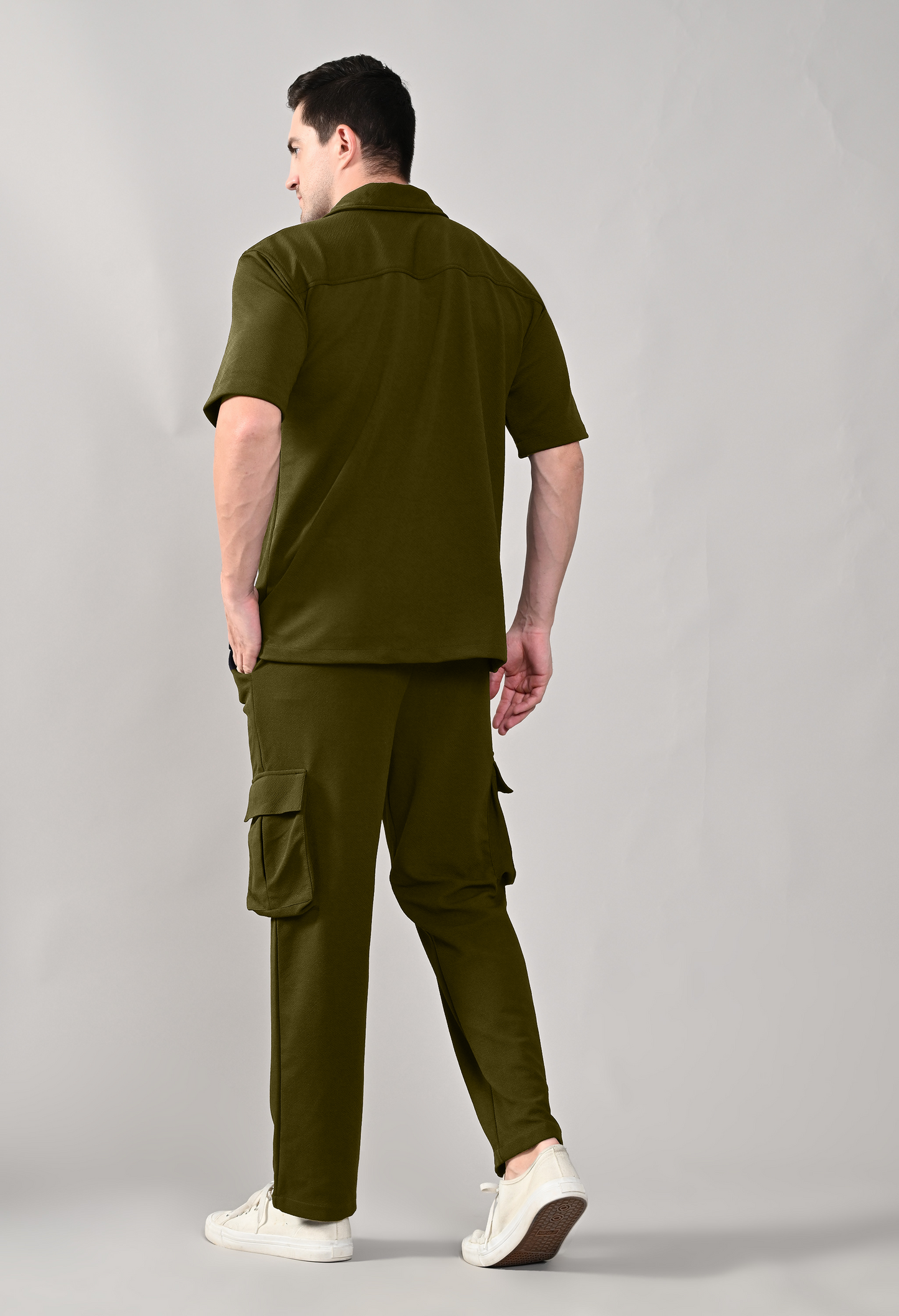 4 Pocket Men's Olive Green Cargo