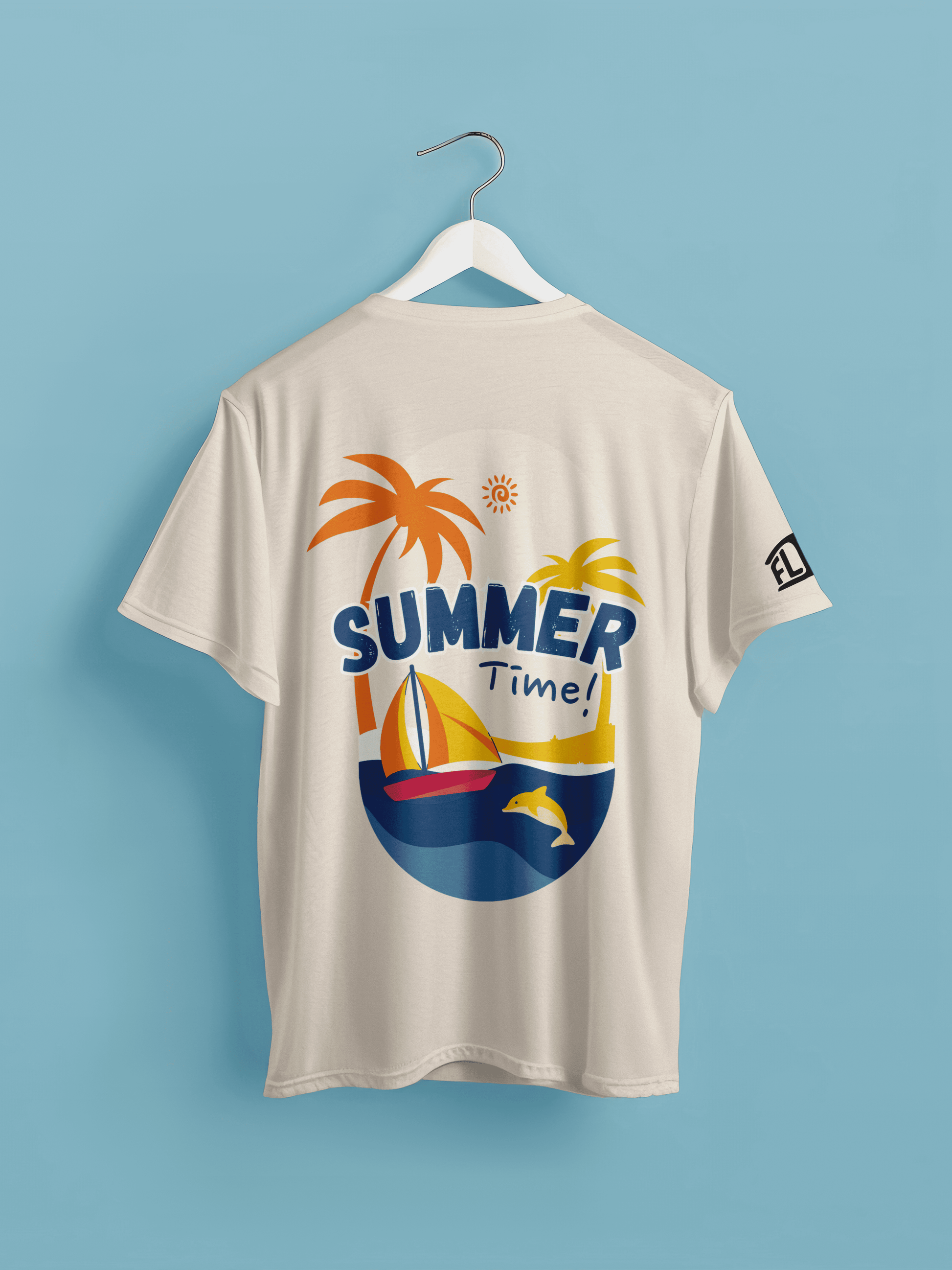 Summer Sail Off-White Oversized T-Shirt