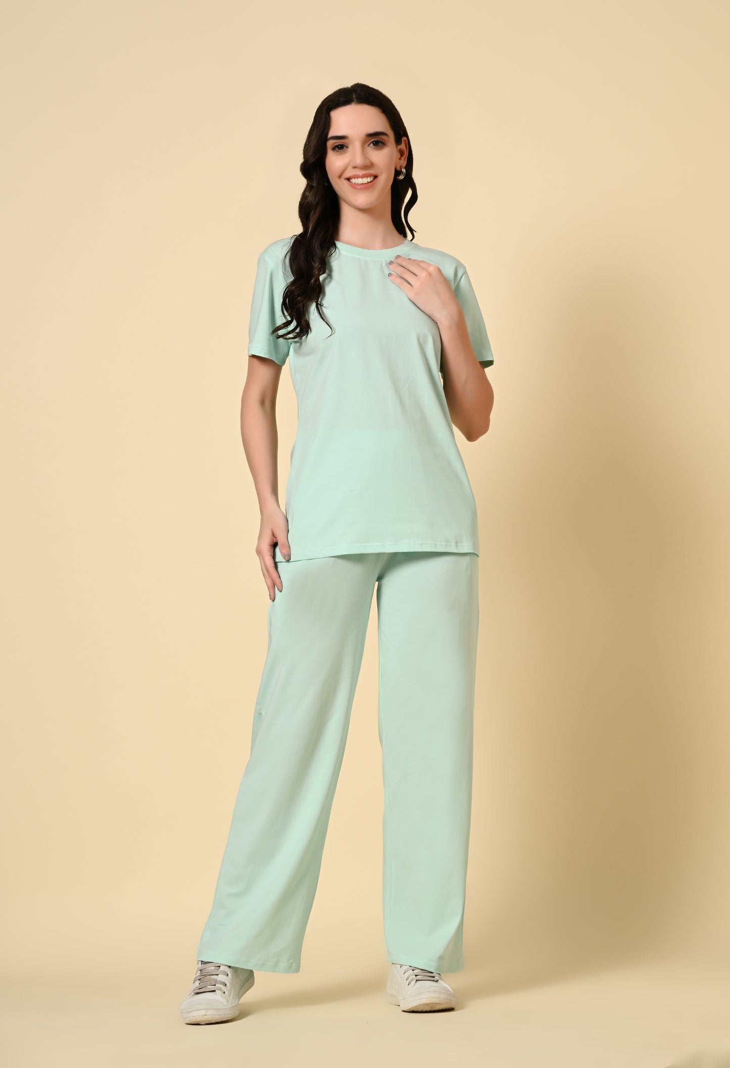 Mist Green lounge wear Co-ord set - FLIQ