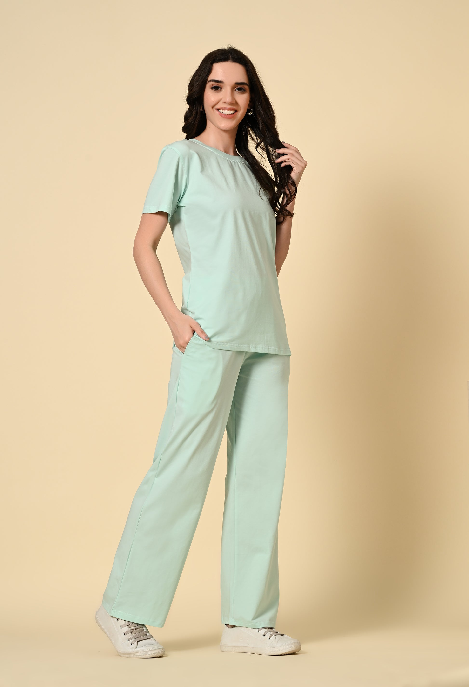 Mist Green lounge wear Co-ord set