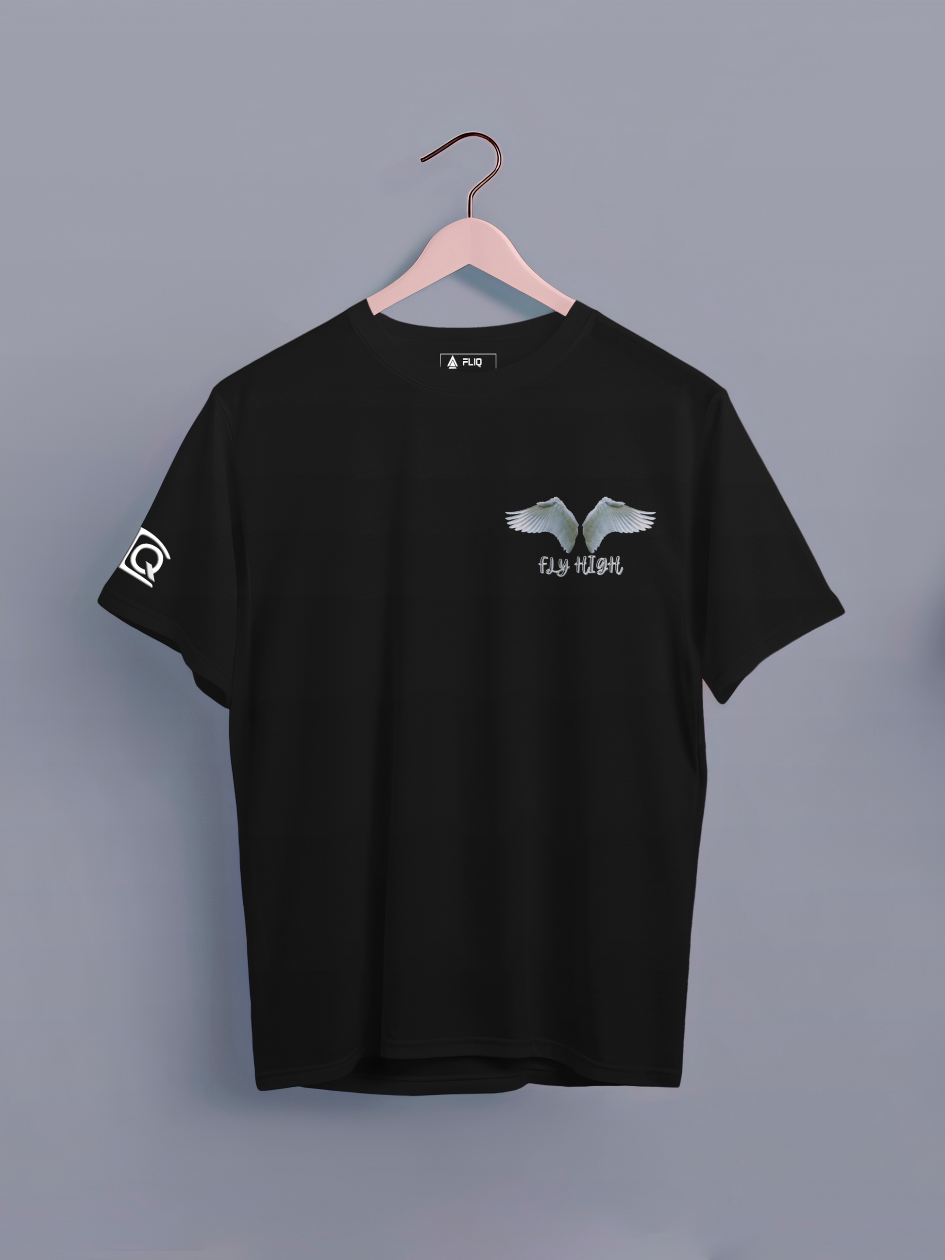 Wing of Freedom Black Oversized T-Shirt