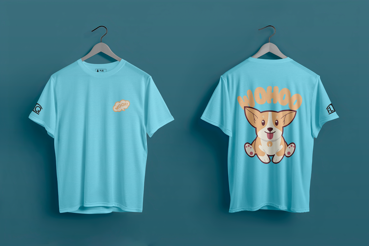 Playful Paws Blue Oversized T-Shirt - FLIQ