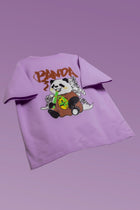 Panda Escape Lavender Oversized T-Shirt