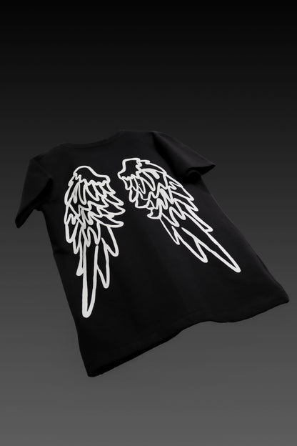 Dominator's Flight Black Oversized T-Shirt - FLIQ