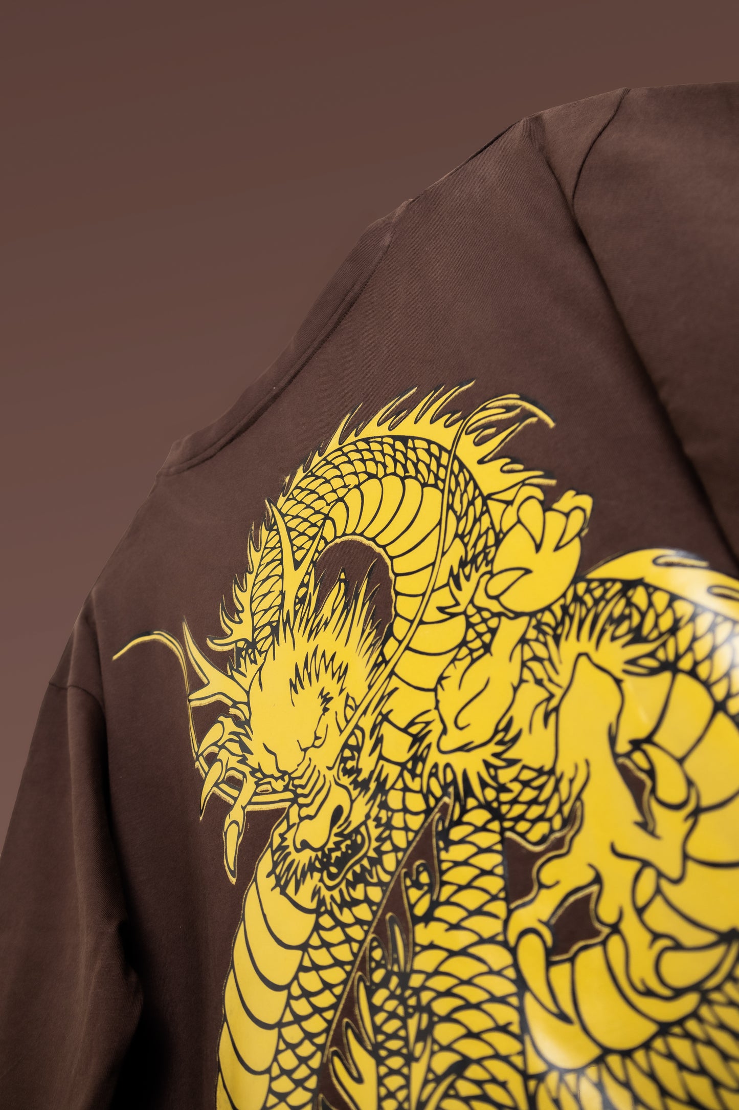 Dragon’s Might Brown Oversized T-Shirt - FLIQ