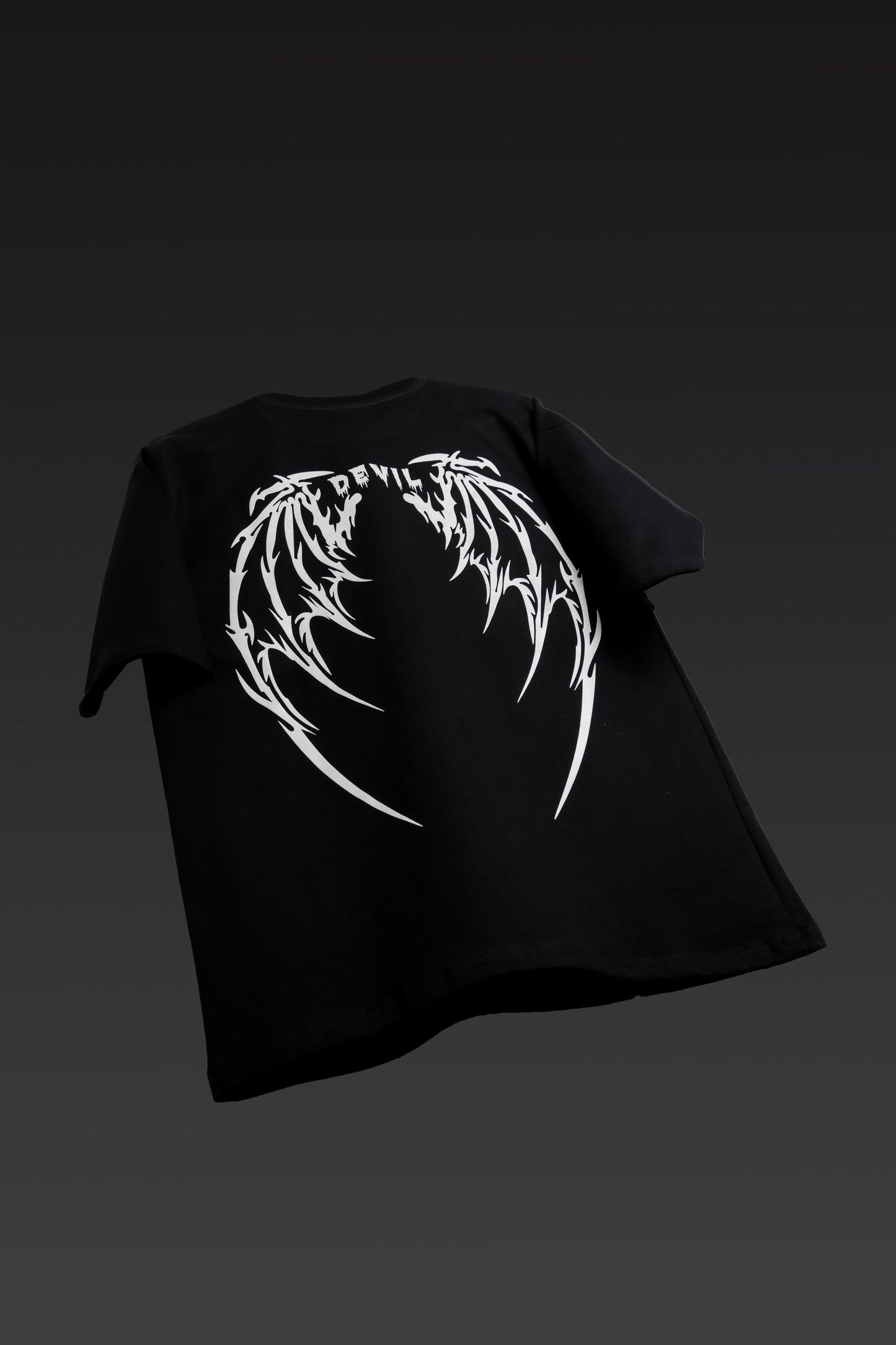 Devil's Halo Black Oversized T-Shirt - FLIQ