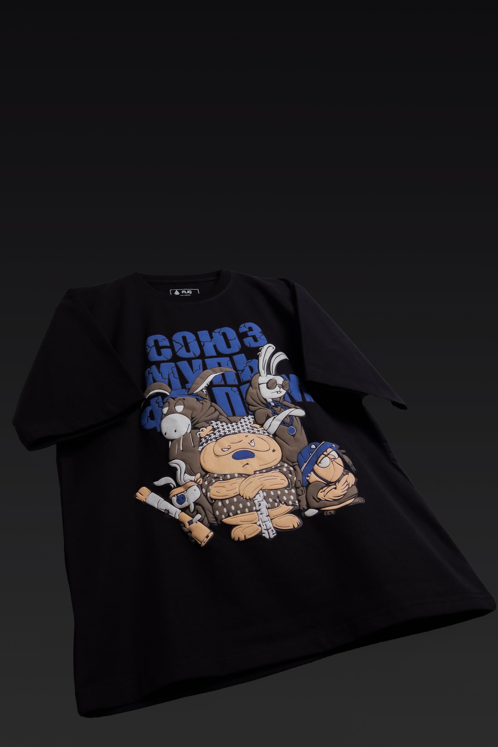 Toon Squad Black Oversized T-Shirt