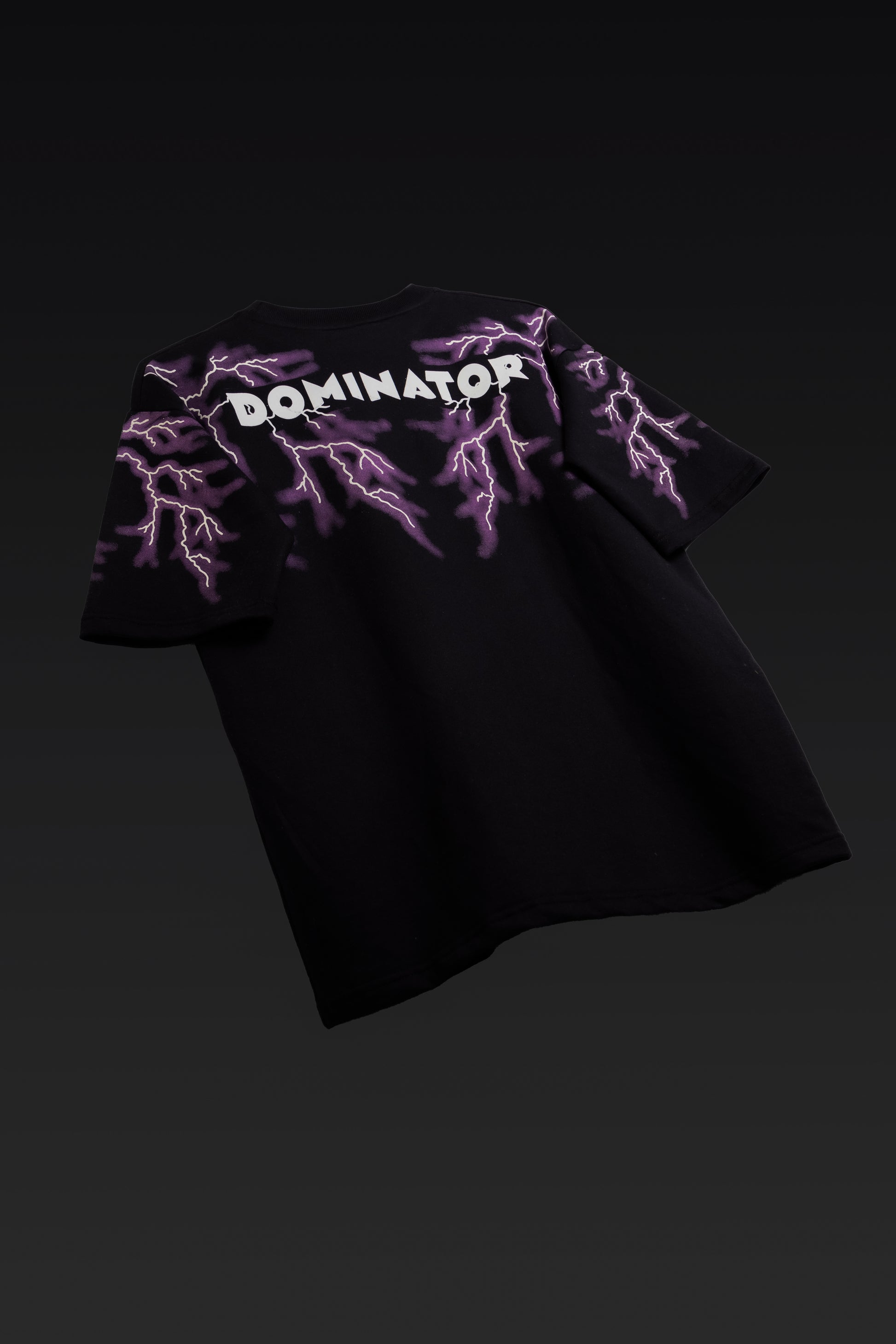 Lightning Dominator Black Oversized T-Shirt