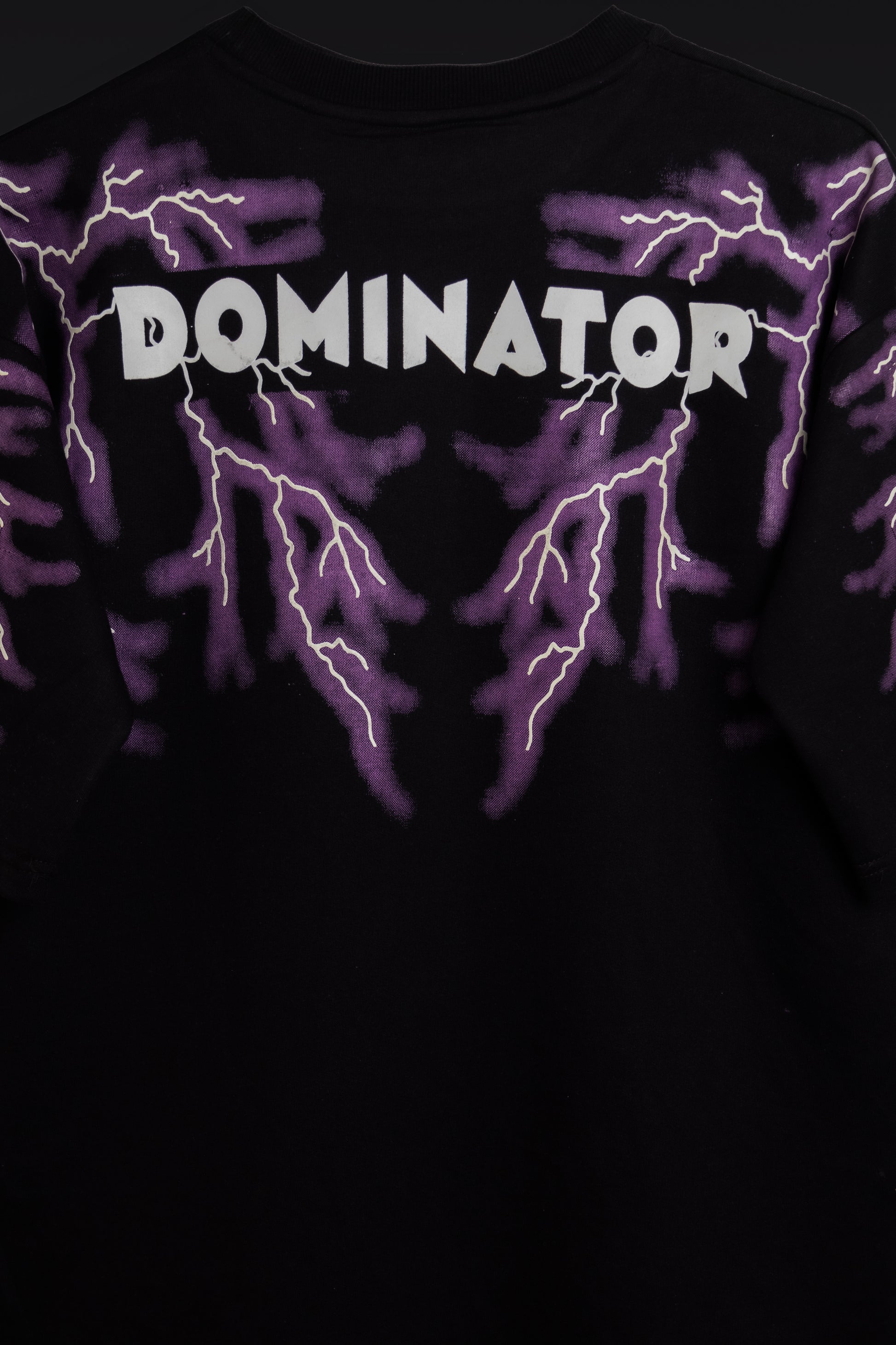 Lightning Dominator Black Oversized T-Shirt