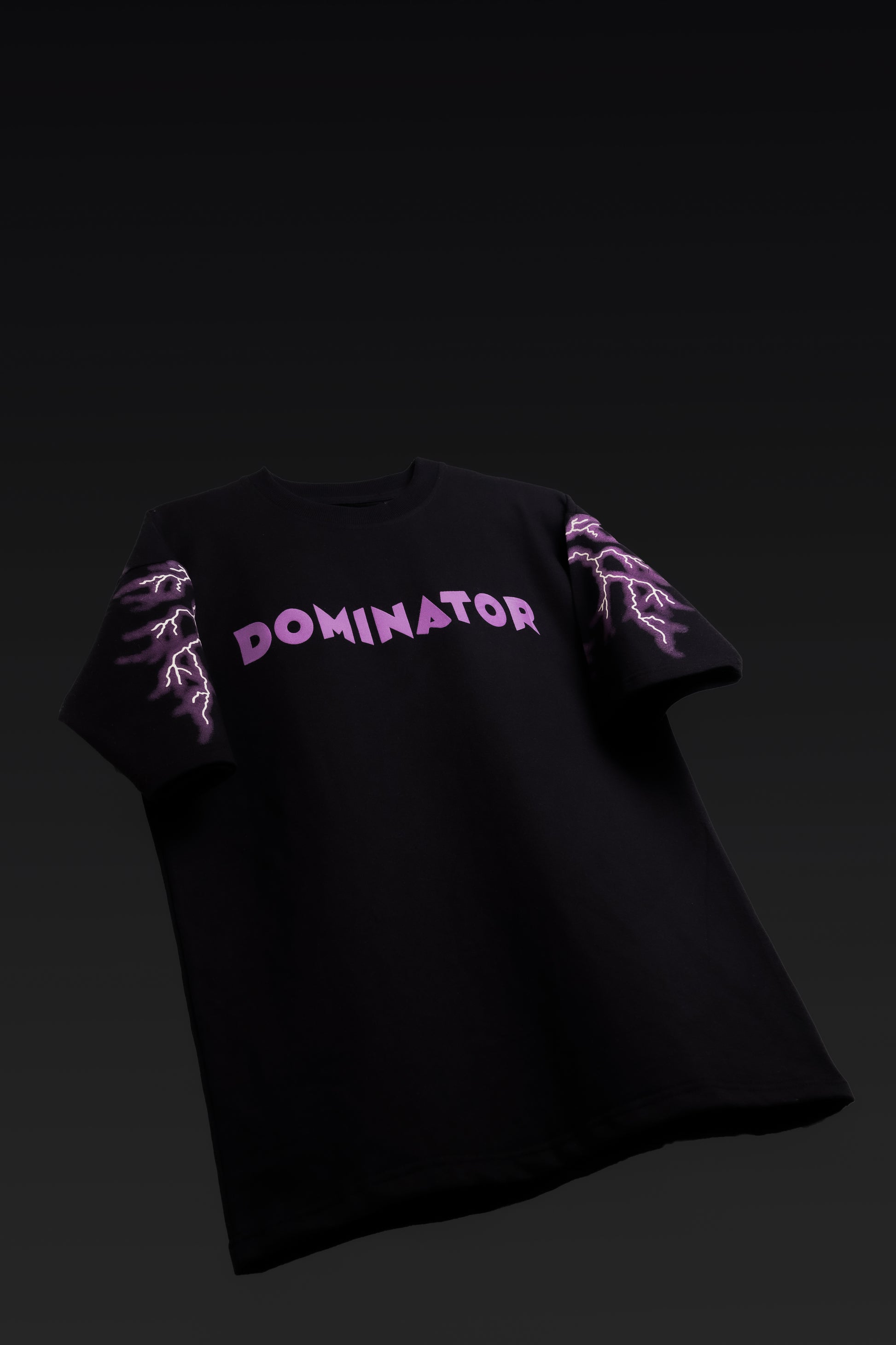 Lightning Dominator Black Oversized T-Shirt