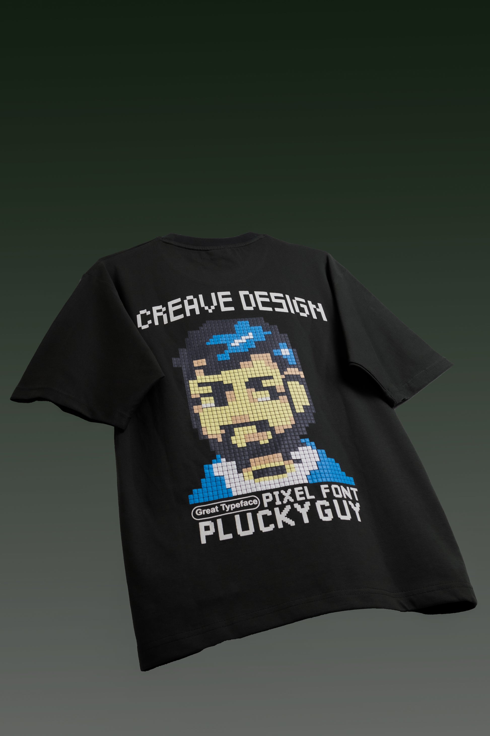 Pixel Plucky Black Oversized T-Shirt