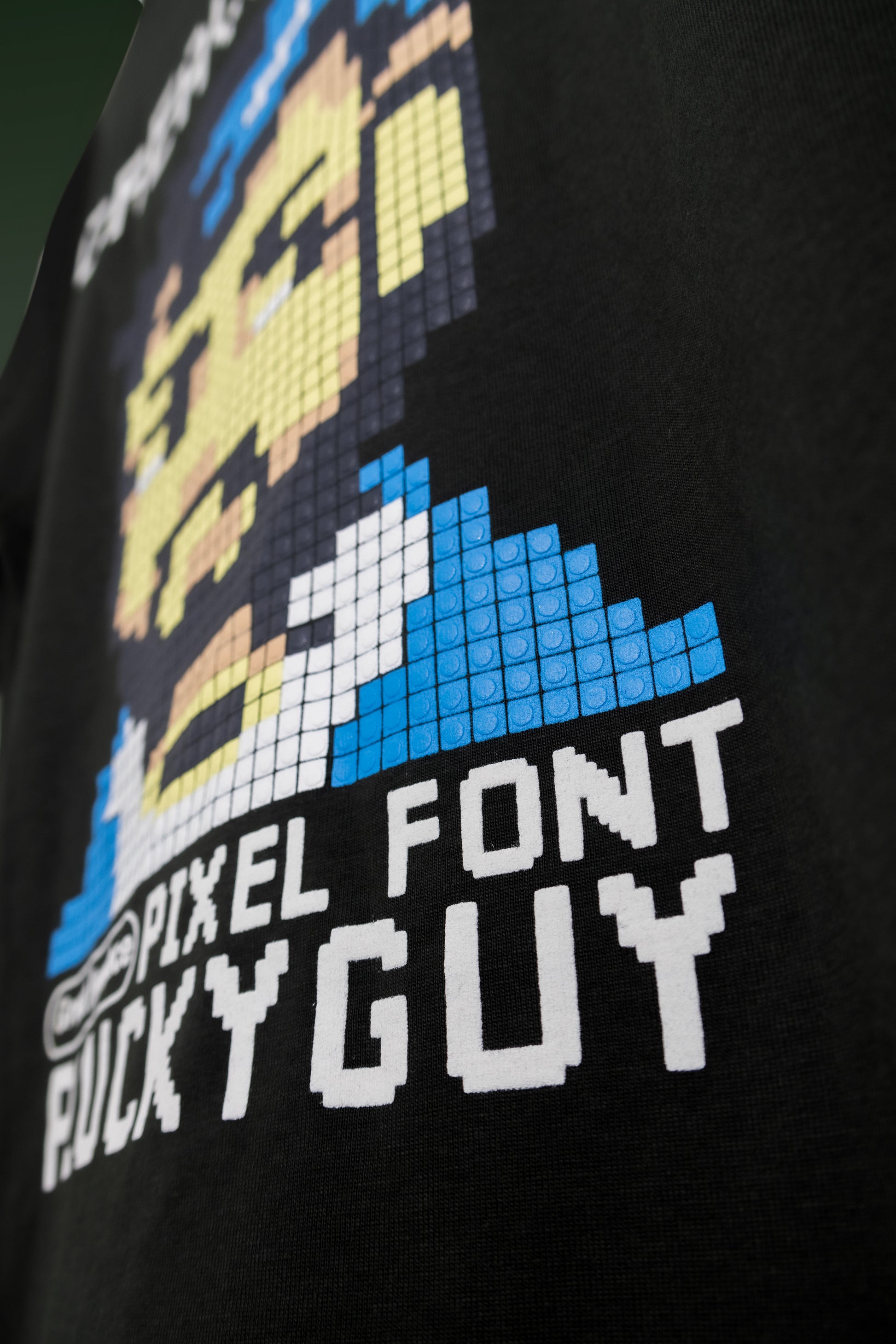 Pixel Plucky Black Oversized T-Shirt