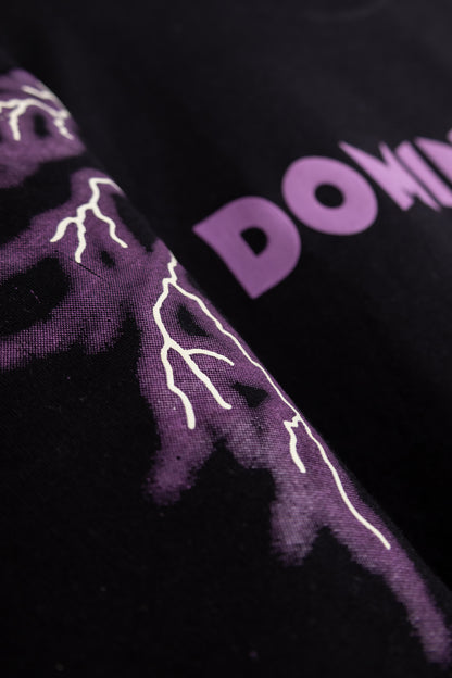 Lightning Dominator Black Oversized T-Shirt - FLIQ