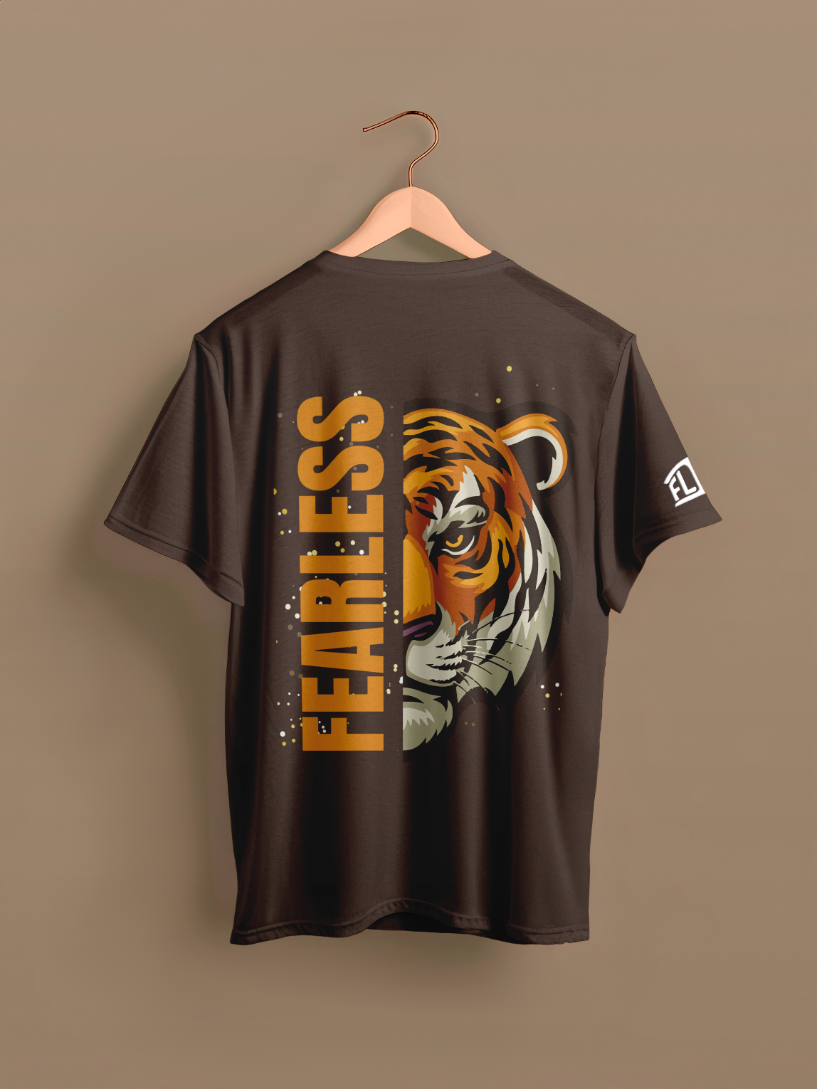 Savage Tiger Brown Oversized T-Shirt