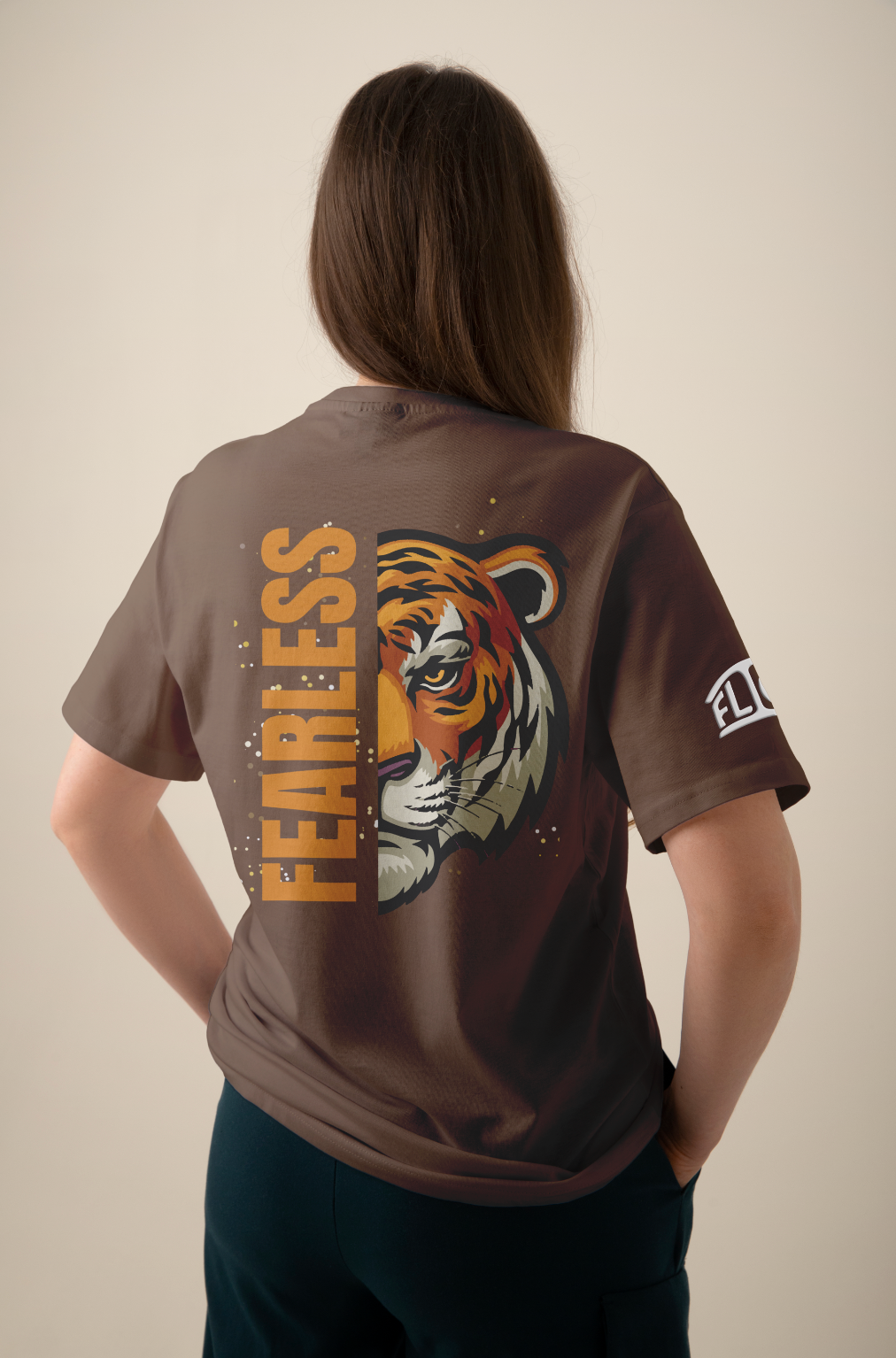 Savage Tiger Brown Oversized T-Shirt