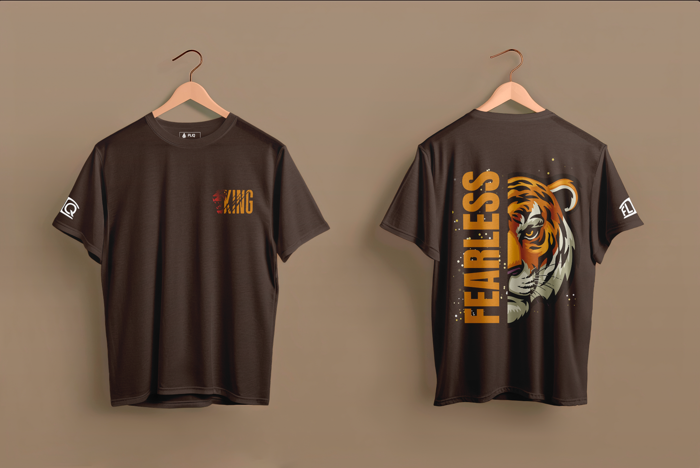 Savage Tiger Brown Oversized T-Shirt - FLIQ