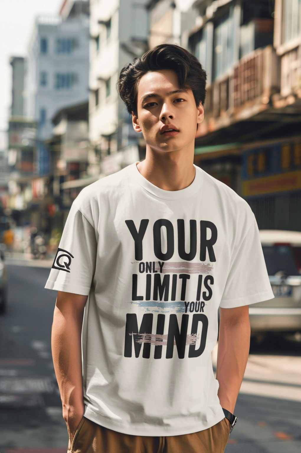 Limitless Mind White Oversized T-Shirt - FLIQ